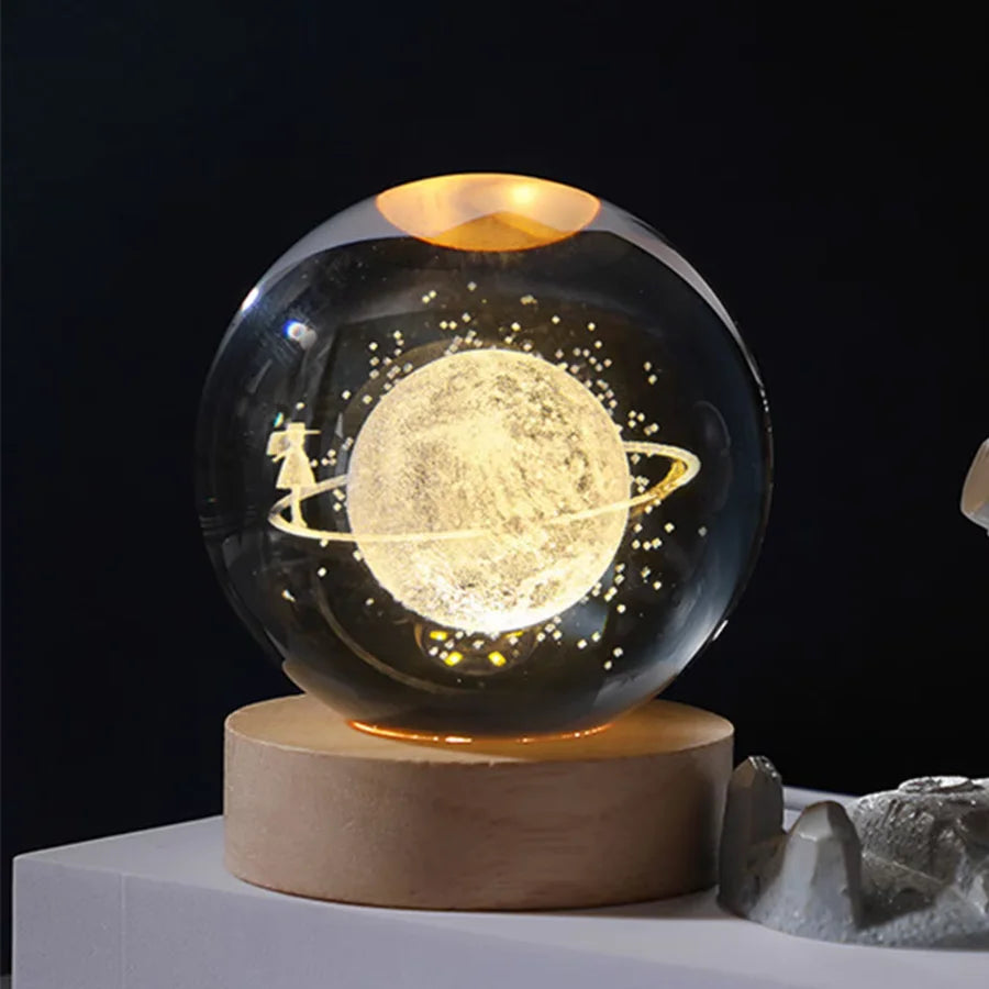 Abajur Bola de Cristal 3D
