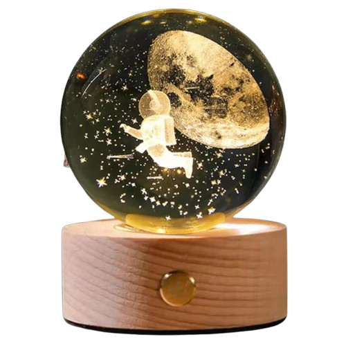Abajur Bola de Cristal 3D