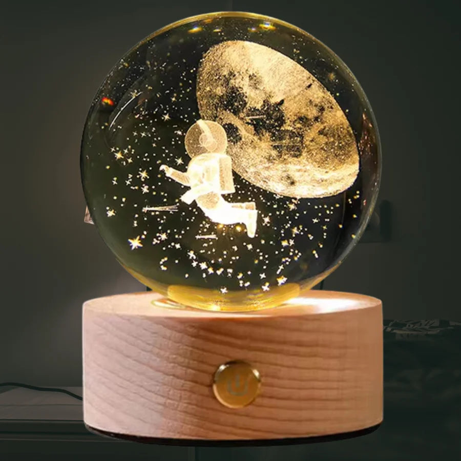 Abajur Bola de Cristal 3D