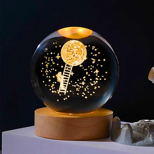 Abajur Bola de Cristal 3D
