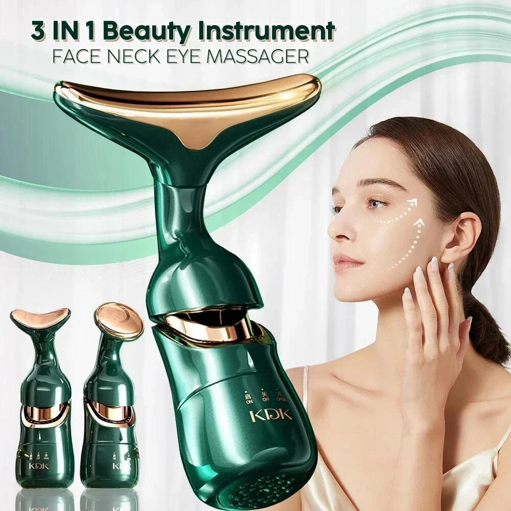 Massageador Facial e de Pescoço 3 em 1