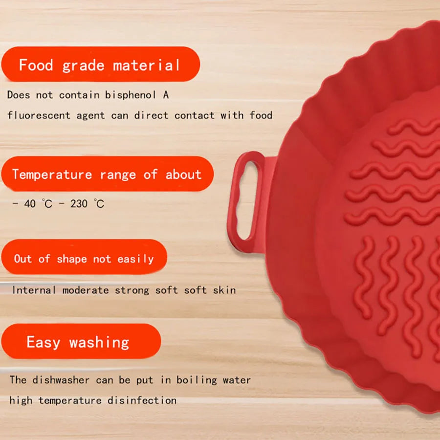 Bacia de Silicone para Air Fryer